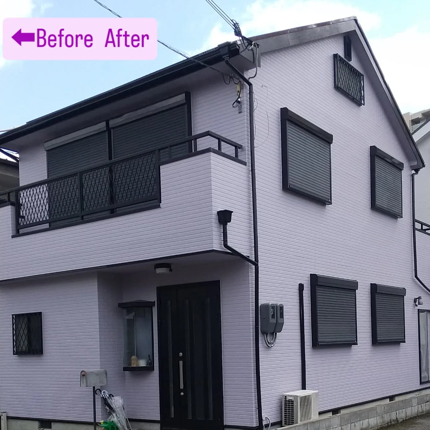 長年の雨風と紫外線でくすみ・色あせが進んでいた外壁。