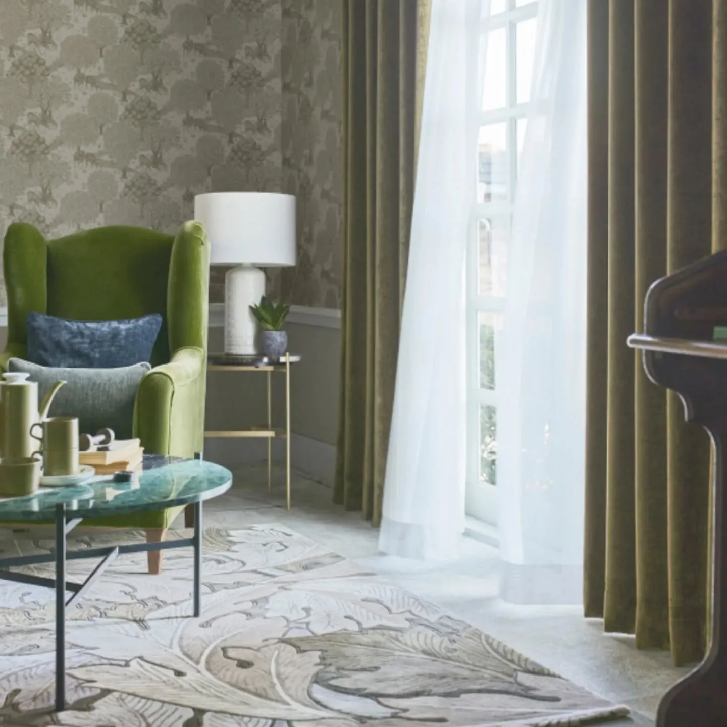 サンゲツのウィリアム・モリスで、空間をトータルコーディネート...