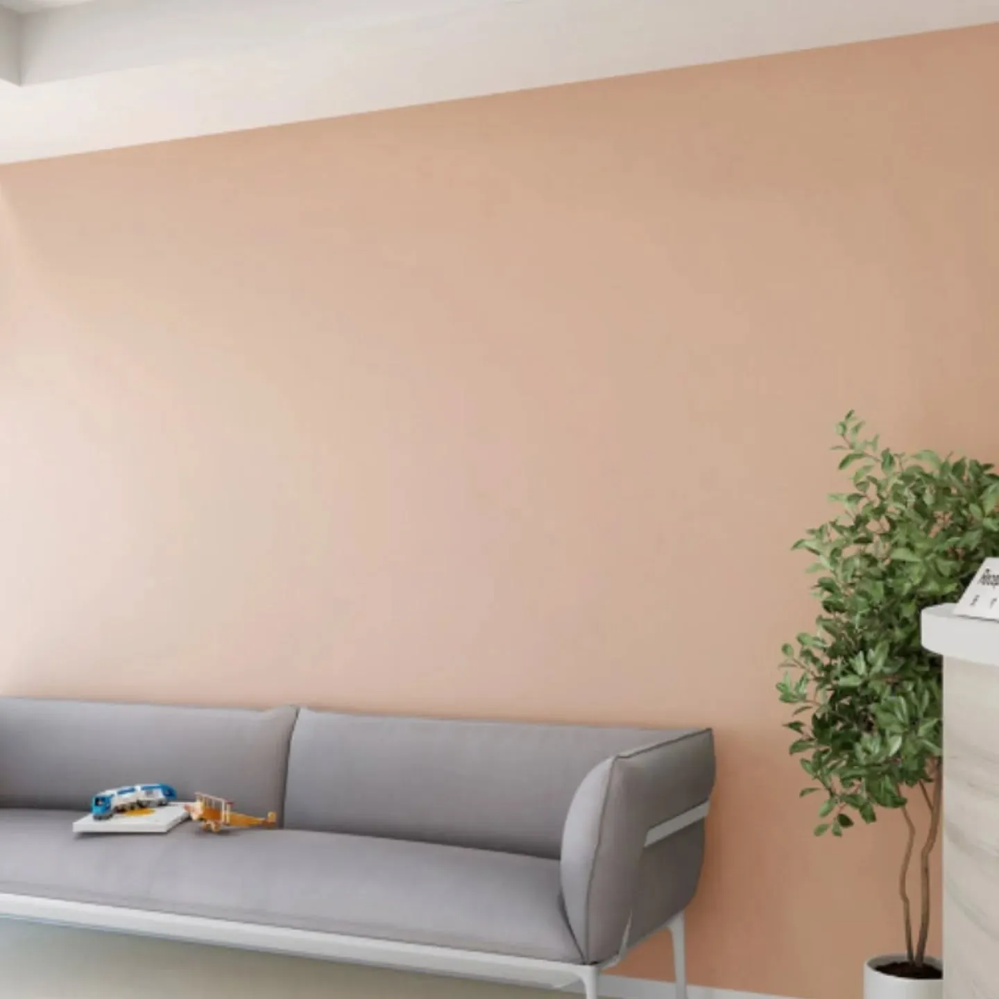 カラフルな壁紙で、空間をやさしく彩る。