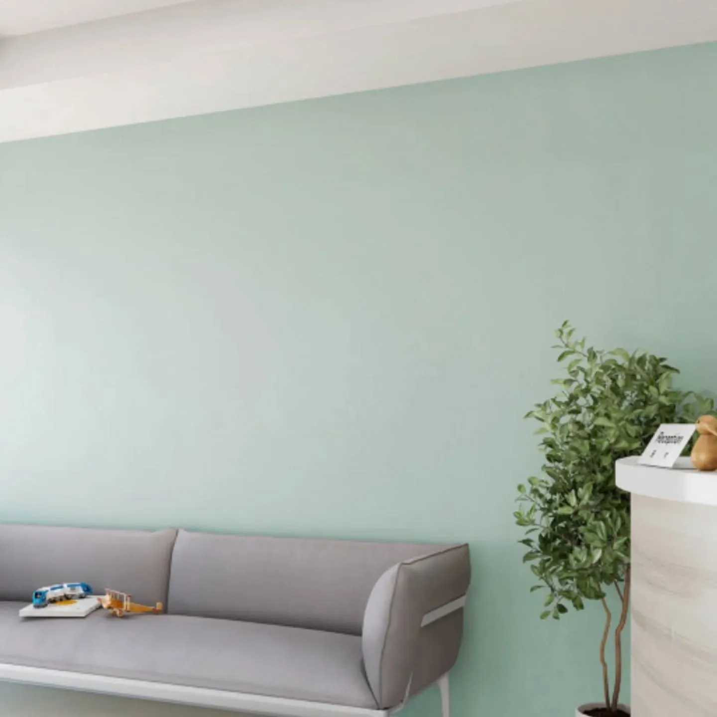 カラフルな壁紙で、空間をやさしく彩る。